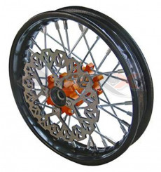 Piece Jante avant acier YCF 50 ORANGE de Pit Bike et Dirt Bike