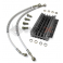 Piece Radiateur aluminium NOIR + Raccords de Pit Bike et Dirt Bike