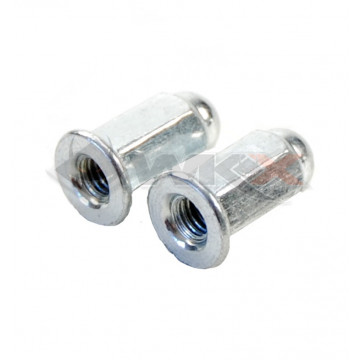 Ecrou d'échappement M6 borgne / la paire