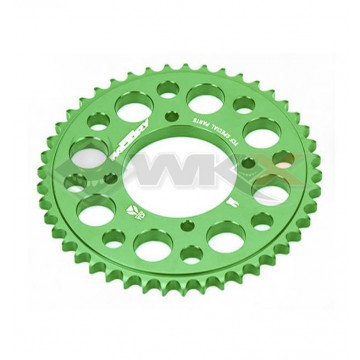 Couronne aluminium YCF axe 75mm 37 dents 420 VERT