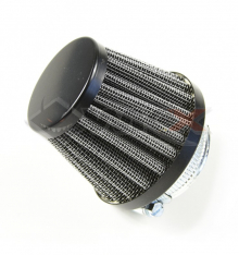 Filtre à air cornet acier 38mm NOIR