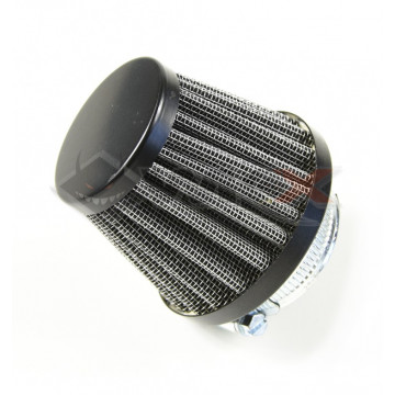Filtre à air cornet acier 38mm NOIR