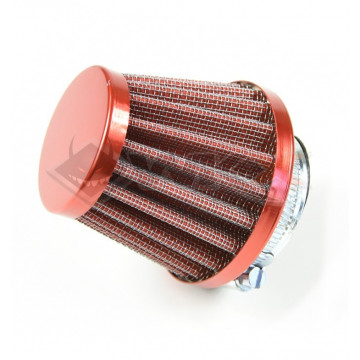 Filtre à air cornet acier 38mm ROUGE