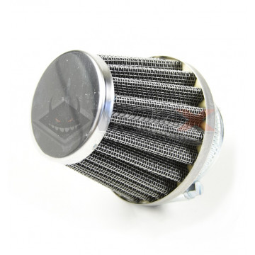 Filtre à air cornet acier 38mm GRIS