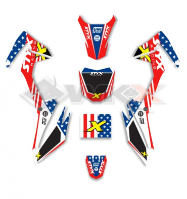 Piece Kit décoration STYX RACING Mini CRF 110 de Pit Bike et Dirt Bike