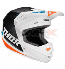 Casque THOR Sector taille L BLANC / NOIR / ORANGE / BLEU