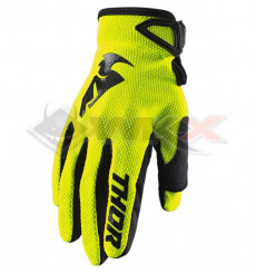 Piece Gants enfant THOR Sector taille Y2XS JAUNE FLUO de Pit Bike et Dirt Bike