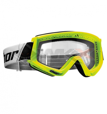 Lunette moto cross THOR Combat JAUNE FLUO taille unique pour Mini Moto