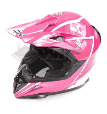 Casque cross enfant YEMA ROSE taille YM