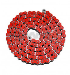 Piece Chaine de transmission TECNIUM 420 ROUGE 140 maillons de Pit Bike et Dirt Bike