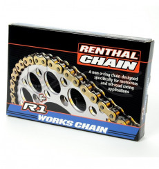 Piece Chaine de transmission 428 RENTHAL R1 WORKS 120 maillons de Pit Bike et Dirt Bike