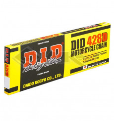 Chaîne de transmission D.I.D 428NZ 428 124 maillons - pièces détachées moto  cross Mud Riders