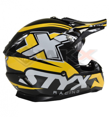 Casque enfant STYX RACING taille YL JAUNE