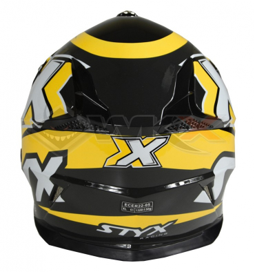 Casque enfant STYX RACING taille YS JAUNE