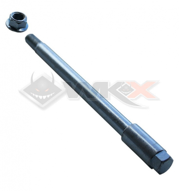 Piece Axe de roue avant 225mm écrou M14 YCF type MARZOCCHI de Pit Bike et Dirt Bike