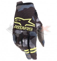 Piece Gants ALPINESTARS Radar taille XXL CAMO JAUNE de Pit Bike et Dirt Bike