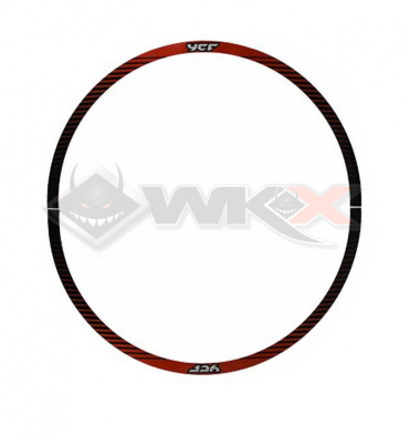 Piece Sticker de roue YCF SM 12' - 0,3 mm ORANGE de Pit Bike et Dirt Bike Piece Sticker de roue YCF SM 12' - 0,3 mm ORANGE de Pit Bike et Dirt Bike