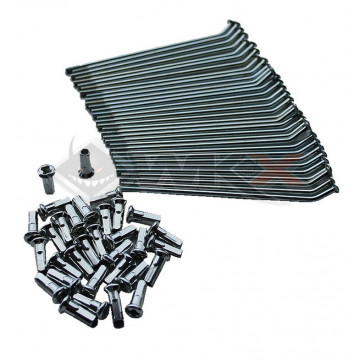 Set 32 rayons arrière YCF jante 12' (122mm x8 + 125mm x8 + 128mm x16)