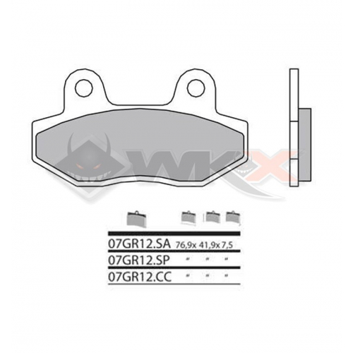 Plaquettes de frein BREMBO 07GR12CC