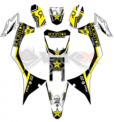 Piece Kit décoration ROCKSTAR MXF de Pit Bike et Dirt Bike