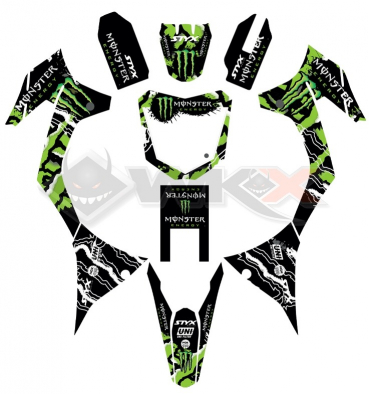 Piece Kit décoration MONSTER MXF de Pit Bike et Dirt Bike