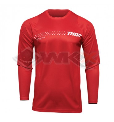Piece Maillot THOR SECTOR MINIMAL RED taille S de Pit Bike et Dirt Bike