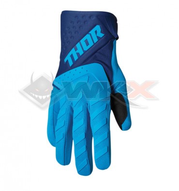 Piece Gants THOR SPECTRUM BLEU/NAVY taille M de Pit Bike et Dirt Bike