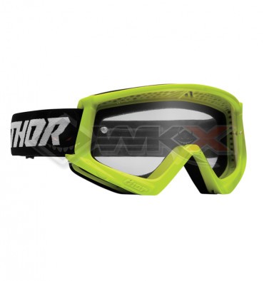 Piece Masque enfant THOR COMBAT RACER JAUNE FLUO/NOIR de Pit Bike et Dirt Bike