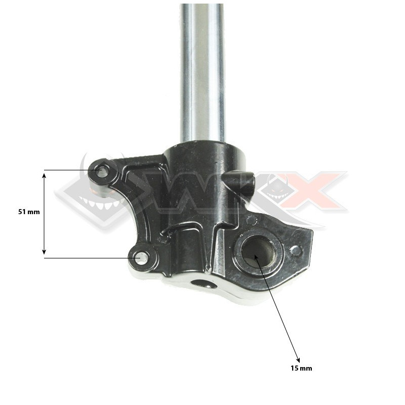 Tubes de fourche hydraulique inversée 735mm