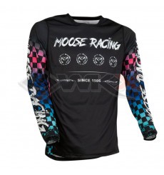 Piece Maillot MOOSE RACING M1 NOIR/BLEU/ROSE taille XL de Pit Bike et Dirt Bike