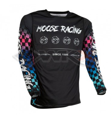 Piece Maillot MOOSE RACING M1 NOIR/BLEU/ROSE taille 2XL de Pit Bike et Dirt Bike