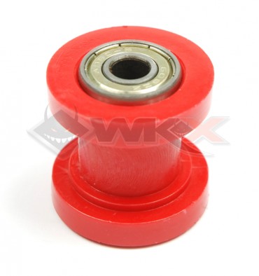 Piece Roulette de chaine 10mm ROUGE de Pit Bike et Dirt Bike