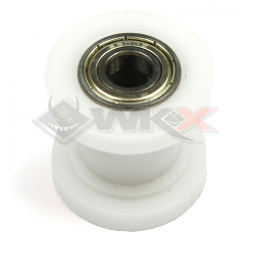 Piece Roulette de chaine 8mm BLANC de Pit Bike et Dirt Bike