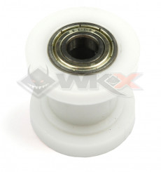 Piece Roulette de chaine 8mm BLANC de Pit Bike et Dirt Bike