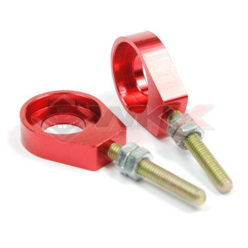 Piece Tendeur de chaine sucette 12mm ROUGE de Pit Bike et Dirt Bike