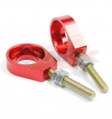 Piece Tendeur de chaine sucette 12mm ROUGE de Pit Bike et Dirt Bike