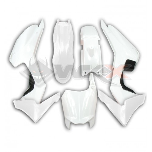 Piece Kit plastique type CRF 110 BLANC de Pit Bike et Dirt Bike