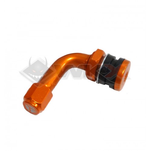 Piece Valve coudée en alu CNC YCF ORANGE de Pit Bike et Dirt Bike