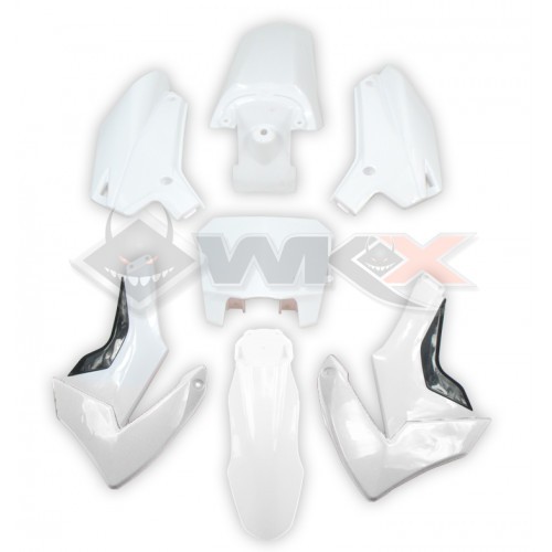 Piece Kit plastique type Mini CRF110 BLANC de Pit Bike et Dirt Bike