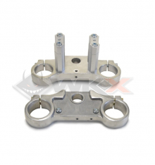 Tés de fourche 45 / 48 aluminium et pontets de guidon