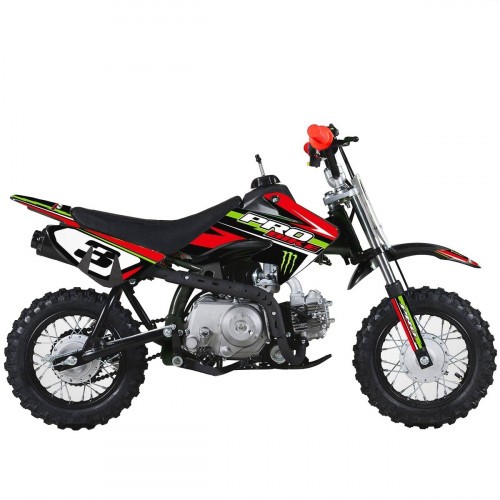 Motocross enfant 50cc de chez Probike, disponible en couleur rouge