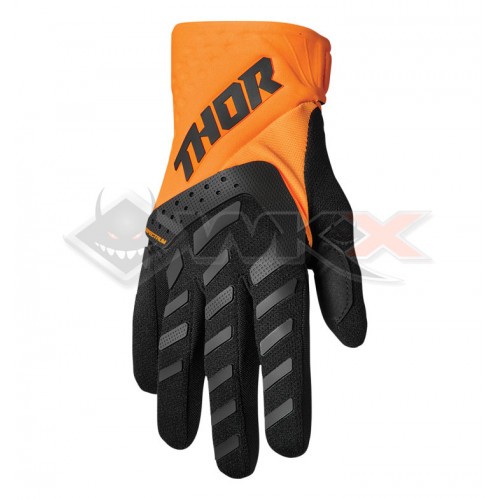 Piece Gants enfant THOR SPECTRUM ORANGE/NOIR taille YM de Pit Bike et Dirt Bike