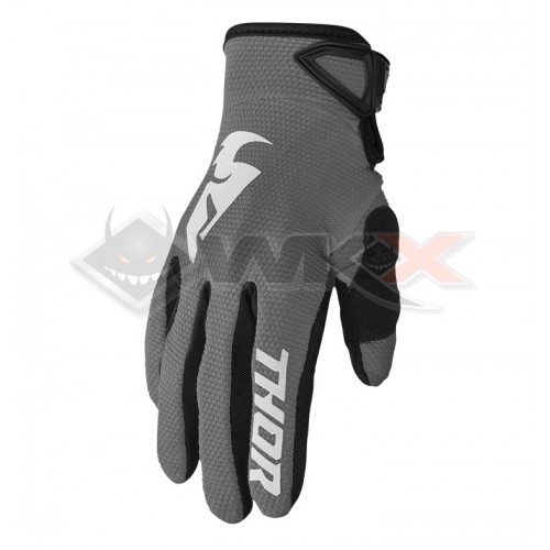 Gants moto cross THOR, Sector, taille enfant YXS et de couleur grise