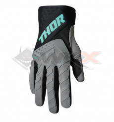 Piece Gants THOR SPECTRUM GRIS/NOIR/MENTHE taille M de Pit Bike et Dirt Bike