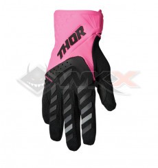 Piece Gants THOR SPECTRUM femme ROSE/NOIR taille XL de Pit Bike et Dirt Bike