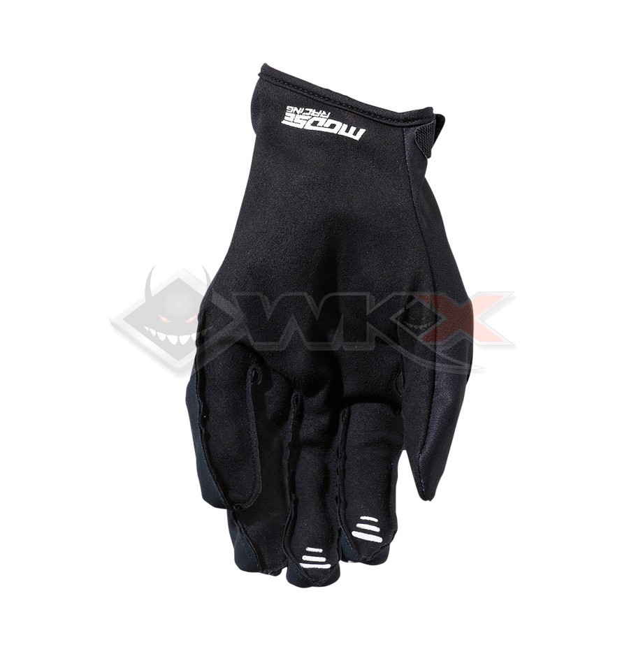 Gants BMX KHE 4130 Pour Enfant - Taille M, Noir, Paume Antidérapante, Compatible écran Tactile