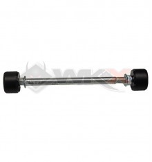 Axe de roue percé M6 et protection téflon supermotard