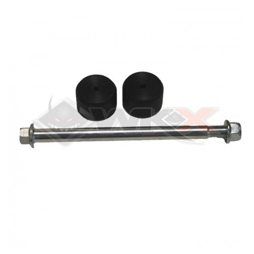 Axe de roue percé M6 et protection téflon supermotard
