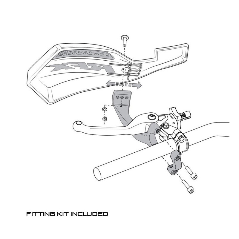 Protège-mains RFX VERT/ BLANC série 1