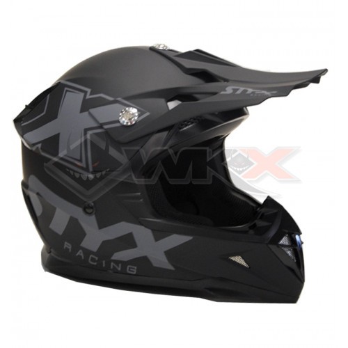 Piece Casque STYX RACING NOIR taille XS de Pit Bike et Dirt Bike